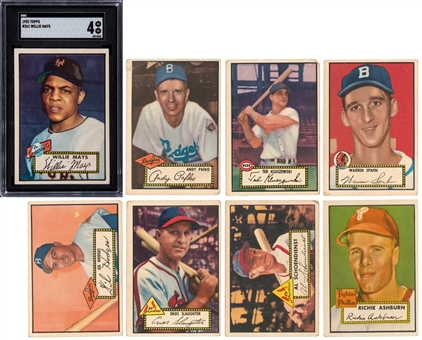 1952 Topps Baseball Collection (293) – Featuring Willie Mays Topps Rookie Card Graded SGC VG-EX 4